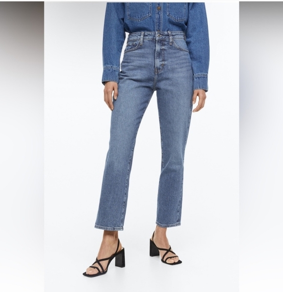 H&M Vintage Mom Fit Ultra High Ankle Jeans 14 - Picture 1 of 10